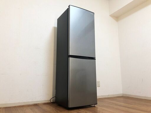 アイリスオーヤマ冷凍冷蔵庫KRSE-16A-BS美品　右開き2ドア162L　静音・省エネ機能　LED庫内灯搭載　IRIS OHYAMA　除菌洗浄/動作確認済み