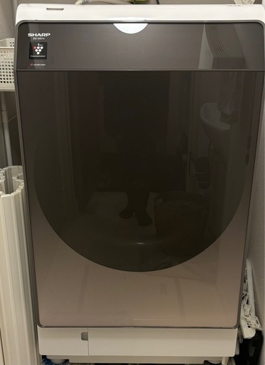 SHARPドラム式洗濯機(ES-WS14) 洗濯機10L 乾燥機6L 2年使用  右開き