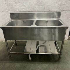 Clean up】業務用 クリナップ ステンレス製 2槽シンク 厨房 W1200×D600 