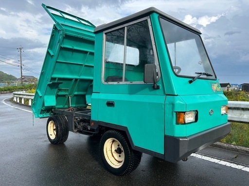 筑水キャニコム ダンプ　運搬車 4WD  J100 9.5馬力　キャビン　ライガー　セル付き　積載500kg 四駆　トレーラー　荷台　搬送　乗用　三方枠　簡易始動動画あり