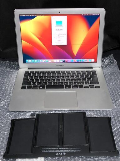 「MacBook Air 13インチ Mid 2012　MD231J/A」Core i5 /メモリー4GB / SSD-128GB / MacOS(Ventura)＆Office2019とWin11＆OfficeProPlusもインストール済で選択起動可能 / bバッテリーパック完全消耗＆取外し添付につきジャンク扱い現状渡し