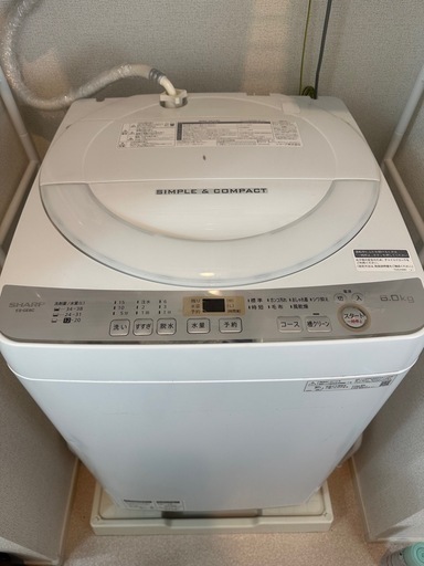 【取りに来てくださる方】SHARP ES-GE6C洗濯機 6.0kg
