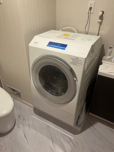 超美品　2023年購入　希少　ホワイト　ナンバー1 東芝 127XP2L ドラム式洗濯乾燥機