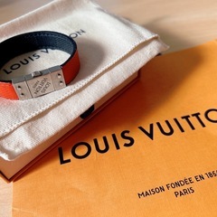 ★ルイヴィトン　レザーブレスレット　オレンジ★最終値下げ