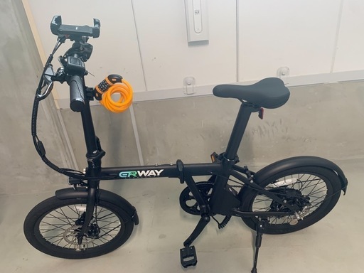 ERWAY 電動折りたたみ自転車 ブラック ERWAY 電動折りたたみ自転車
