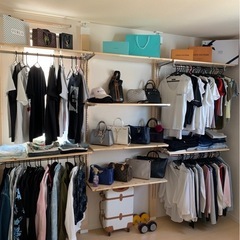 突っ張りハンガーラック 衣裳部屋 服 鞄 大型収納ラック