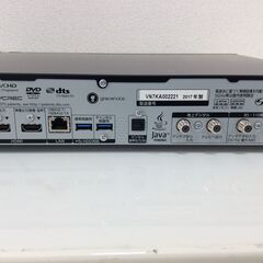 JT9685【Panasonic/パナソニック BDレコーダー】2017年製 DIGA DMR-UX4030 ハイビジョン録画 BD/DVD/CD/SD HDD4TB