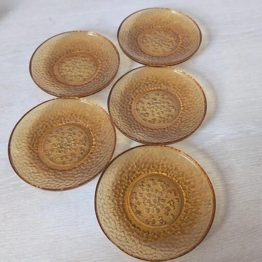 アンバーガラス小皿