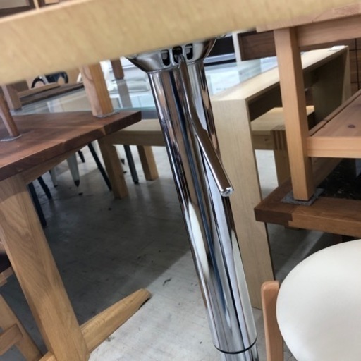 カフェテーブル3点セット ナチュラル×ホワイト【トレファク堺福田店 