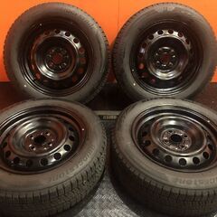【BS BLIZZAK VRX2 185/60R15】スタッドレス【スチールホイール 15インチ 6J4HPCD100】ハブ径56mm 20年製 バリ溝 フィット等　(KTM158)