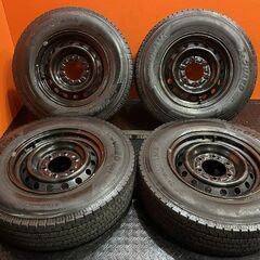 【YOKOHAMA iG91 195/80R15 107/105L LT】スタッドレス【トヨタ 200系ハイエース 純正ホイール 15インチ 6J6HPCD139.7+35】22年製 (VTH039)