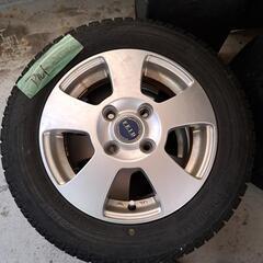 【送料込！】13インチ アルミホイール/スタッドレス　 155/65R13 　① 取引中]スタッドレスタイヤホイール付き155/65R13