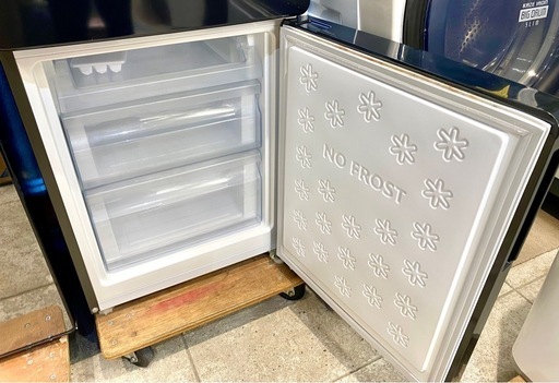 仙台市内トラック荷台渡し無料！ Haier ブラック JR-NF148B 148L 中古