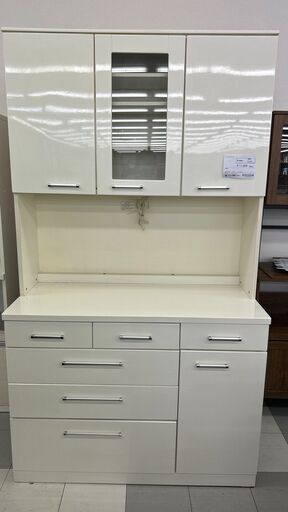 ★ジモティ割あり★  レンジボード 白 H210×D55×W120 クリーニング済み TC1844