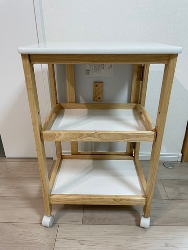木製キッチンワゴン
