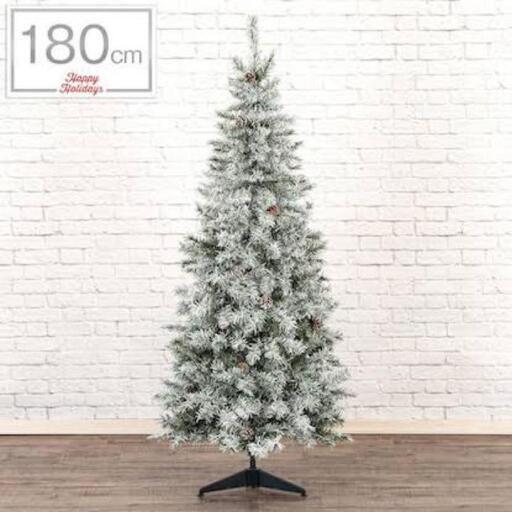 クリスマスツリー スノータイプ 180cm 大きめ トップスター付き Christmas Xmas