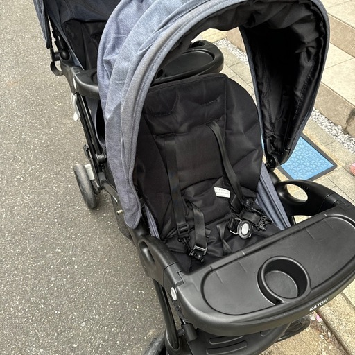 カトージ 二人でゴーDX miiii】送料込2人でゴーDX グレー ダブル