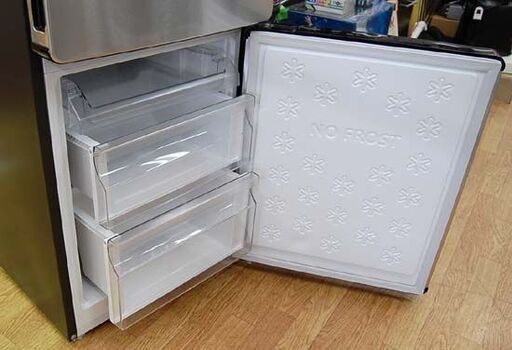 冷蔵庫 2ドア 148L 2021年製 ハイアール JR-XP2NF148F シルバー系 100L