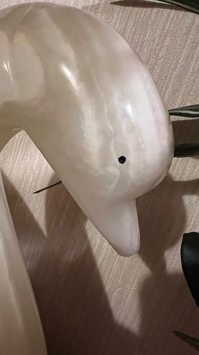 オニキス白鳥置物