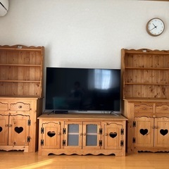 カントリー調テレビボード＆カップボード 3点セット♡