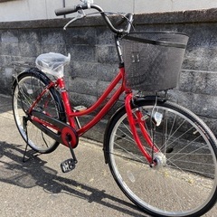 【26インチ自転車】美品❗️LEDオートライト付❗️前後タイヤ、前カゴ、サドル、鍵新品❗️スペアキーあり　若林自転車　膳所店　SALE中❗️