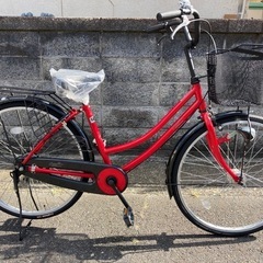 【26インチ自転車】美品❗️LEDオートライト付❗️前後タイヤ、前カゴ、サドル、鍵新品❗️スペアキーあり　若林自転車　膳所店　SALE中❗️