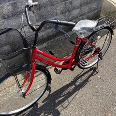 【26インチ自転車】美品❗️LEDオートライト付❗️前後タイヤ、前カゴ、サドル、鍵新品❗️スペアキーあり　若林自転車　膳所店　SALE中❗️