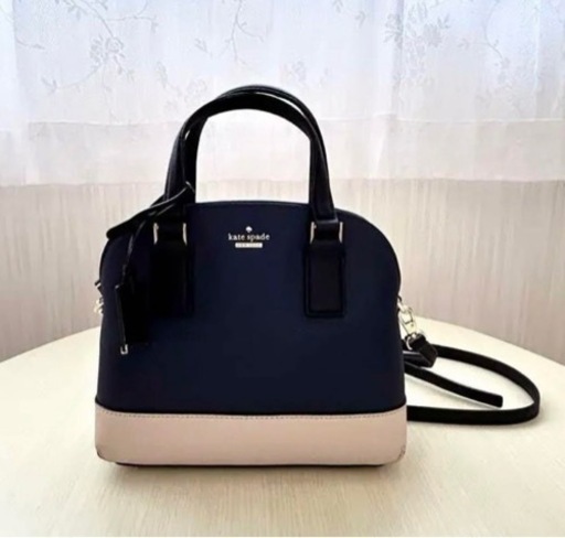 【kate spade】　ショルダーバッグ ネイビー×ベージュ