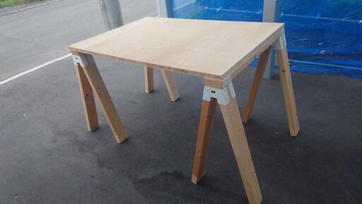 ソーホースブラケットで作った作業台1セット