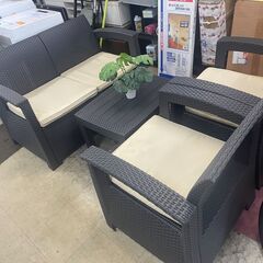 リサイクルショップどりーむ荒田店 No13524 ラタン調ガーデンソファ 