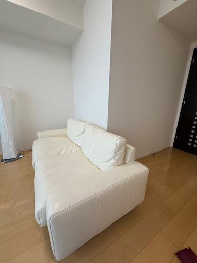 無印良品 ソファ 革張り 2人掛け シンプル ホワイト 家具 d3173 無印 無印良品 ホワイトレザー 2人掛けソファ 無印良品 ソファ 革張り 2人掛け