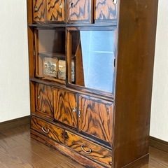 ジモティ特別価格】レトロ 茶箪笥 アンティーク 和家具 昭和 飾り棚