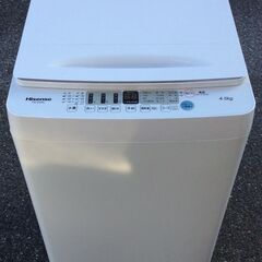 RKGSE-219】特価！ハイセンス/Hisense/4.5kg洗濯機/HW-E4504/中古/2021 