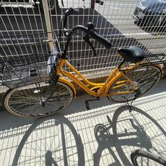 ジモティ来店特価!! 軽快車 アサヒサイクル 26インチ オレンジ J-1054