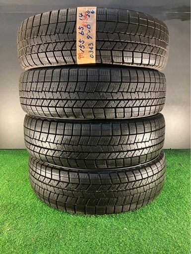引取限定【9.9分山】2021年 155/65R14 ダンロップ WINTERMAXX 03★4本セット タイヤまにあ 激安 ◇165/65R14 79Q 2025年製 スタッドレスタイヤ DUNLOP WINTER
