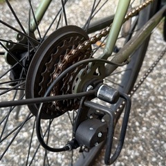 27インチ クロスバイク ナフコ 自転車 マットグリーン feelsky