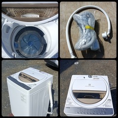 F1813【美品】TOSHIBA 電気洗濯機 6kg 2019年製 AW-6G8