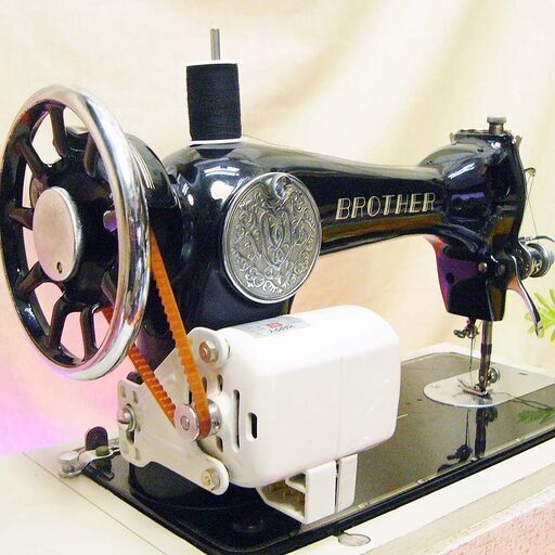 【◆皮もOK◆高級感溢れる アンティークミシン BROTHER】整備済み品　現品管理番号：s0812_02ｗ ◇皮もOK◇高級感溢れる アンティークミシン BROTHER】整備済み品 現品管理