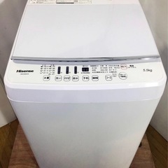 人気★福岡市内配送設置無料★　ハイセンス 5．5kg全自動洗濯機 白 HW-G55A-W
