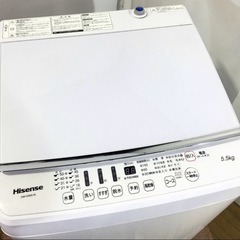 人気☆福岡市内配送設置無料☆ ハイセンス 5．5kg全自動洗濯機