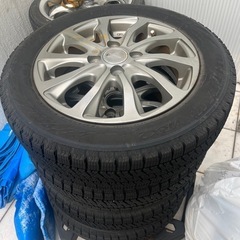 バリ山 2022年製 スタッドレスタイヤ 155/65R14 14インチ 4.5J +45 軽  