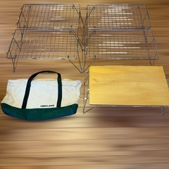 UNILAME フィールドラック メッキシルバー 廃盤 5点セット+ウッド天板 UNILAME フィールドラック メッキシルバー 廃盤 5点セット+