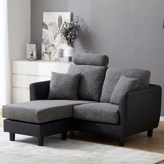 LOWYA 2人掛け カウチソファ オットマン付き。2023年秋頃購入 4万9990