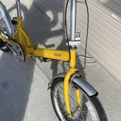 黄色 折り畳み自転車 20インチ 田川郡香春町