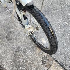 ママチャリ　２０インチ　３変速　青　カゴ　自動ライト　付き　配達可能