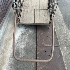GO-273】リヤカー 荷台 運搬車 大八車 昭和レトロ 農業