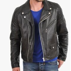 Sheep Leather quilted shoulder Jacket羊革キルティングショルダージャケット