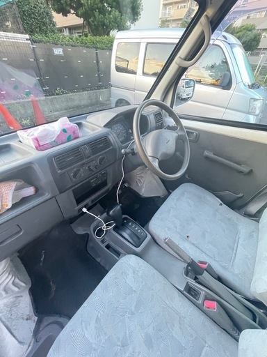 三菱 軽トラック 白色 緑色カバー 三菱（MITSUBISHI） ☆軽トラ 荷台 