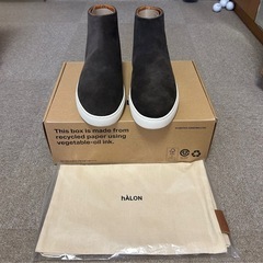 新品未使用】<hALON>スエード バックジップ ハイカットスニーカー  