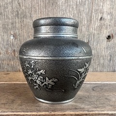 GO-278】茶入 茶筒 茶道具 錫 間村自造